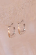 Silver Rectangle Earrings