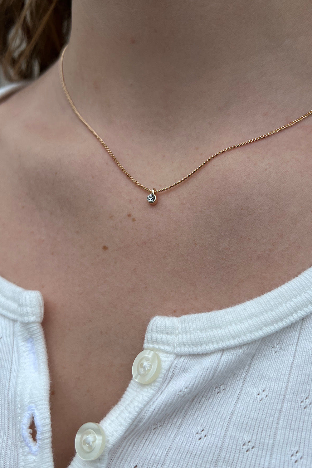 Rhinestone Charm Necklace