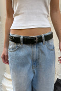 Faux Leather Stud Belt