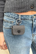 Striped Mini Bag Keychain