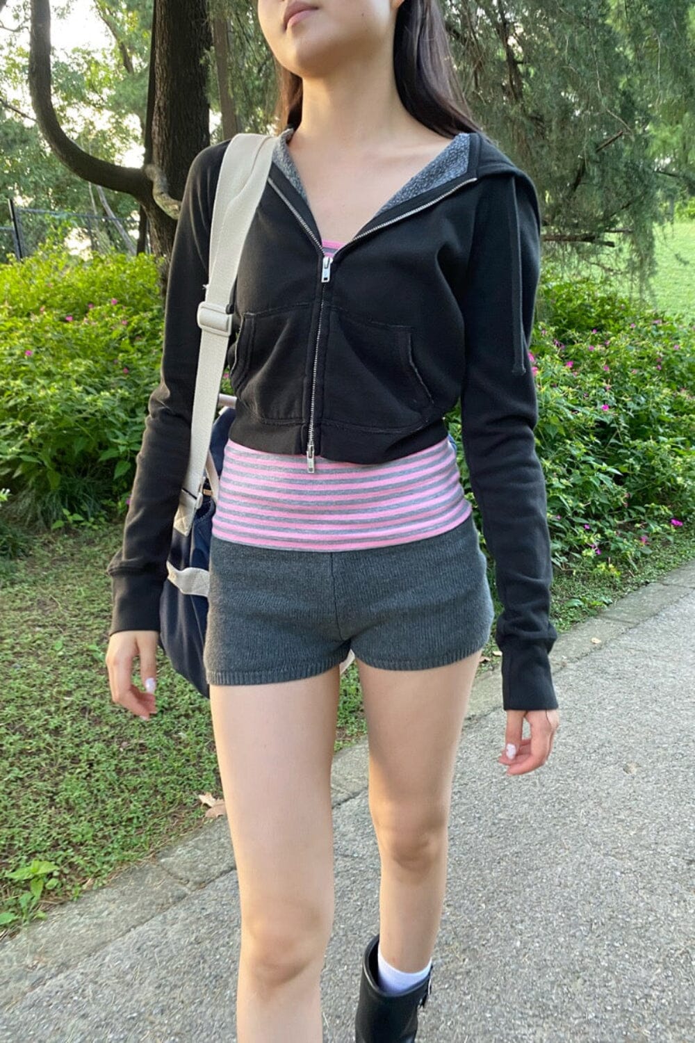 Crystal Cropped Hoodie